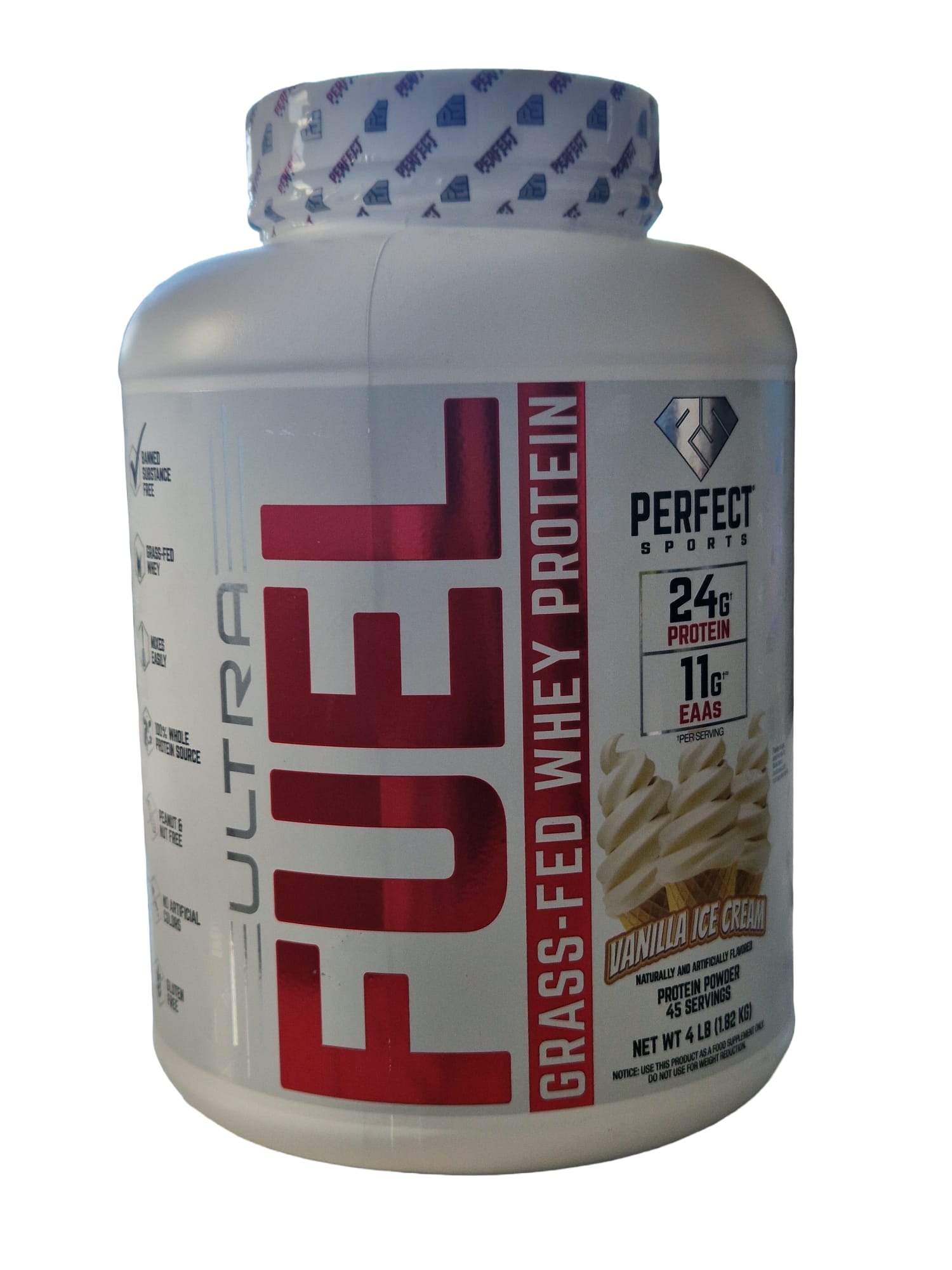 Perfect Sports Ultra Fuel – Grass-Fed Whey Protein (Vanilla Ice Cream)