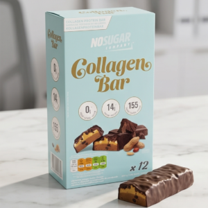 No Sugar Company Collagen Bar – Chocolate Peanut