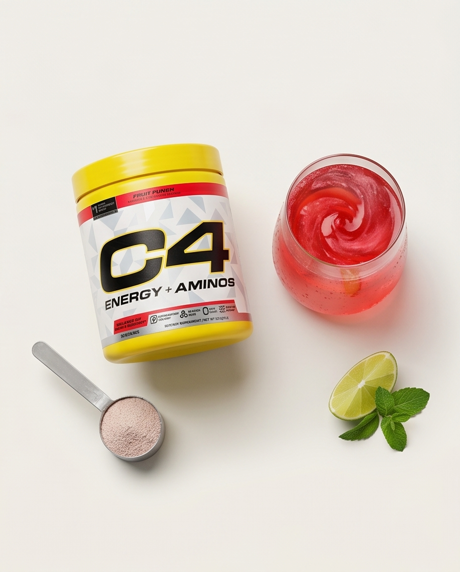 C4 Energy + Aminos Pre-Workout Drink Mix – Fruit Punch